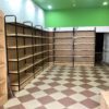 kệ áp tường khung sắt khay ván công nghiệp